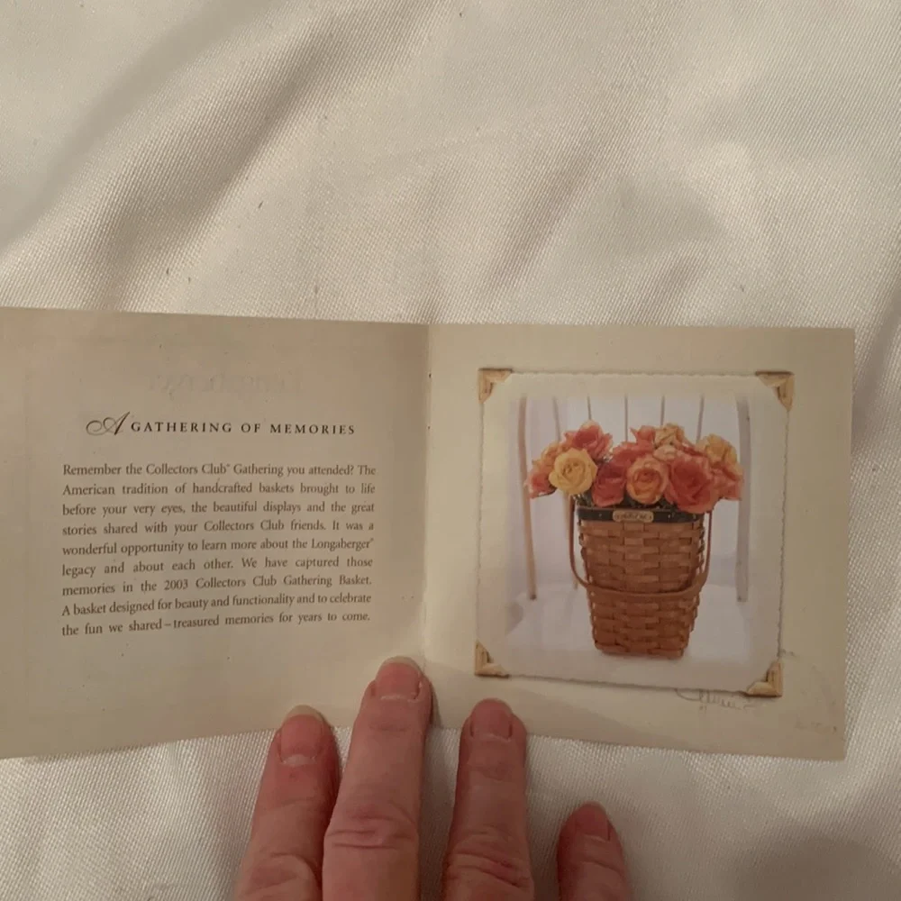 Longaberger 2003 Collector’s Club Gathering Basket Set